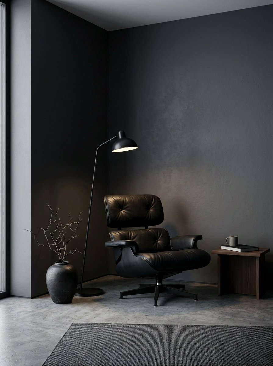 Minimalist Moody Corner - 30 moody reader nook ideas