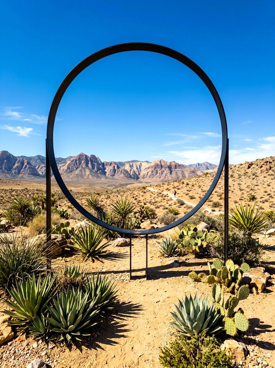 Minimalist Moon Gate Frame - 30 moon gate backyard ideas