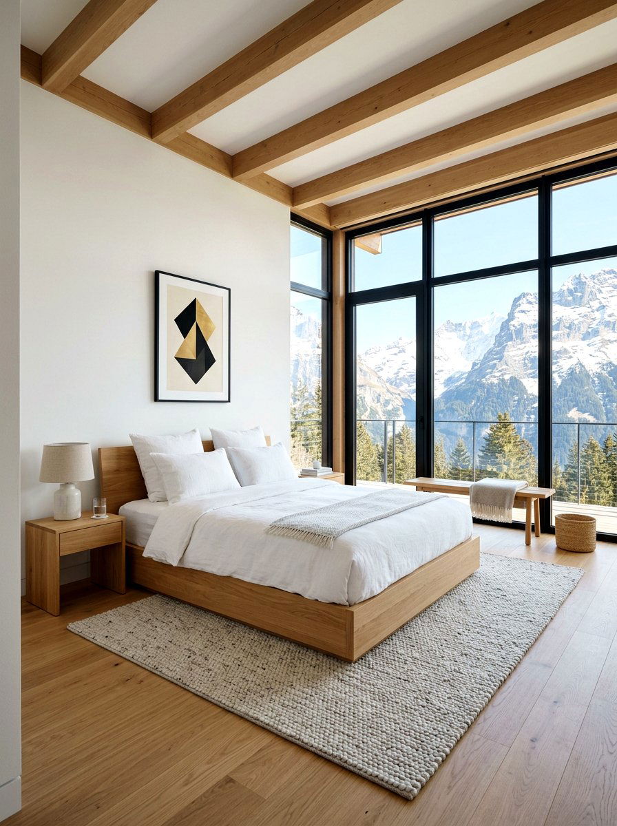 Minimalist Mountain Bedroom - 30 ski chalet decor ideas