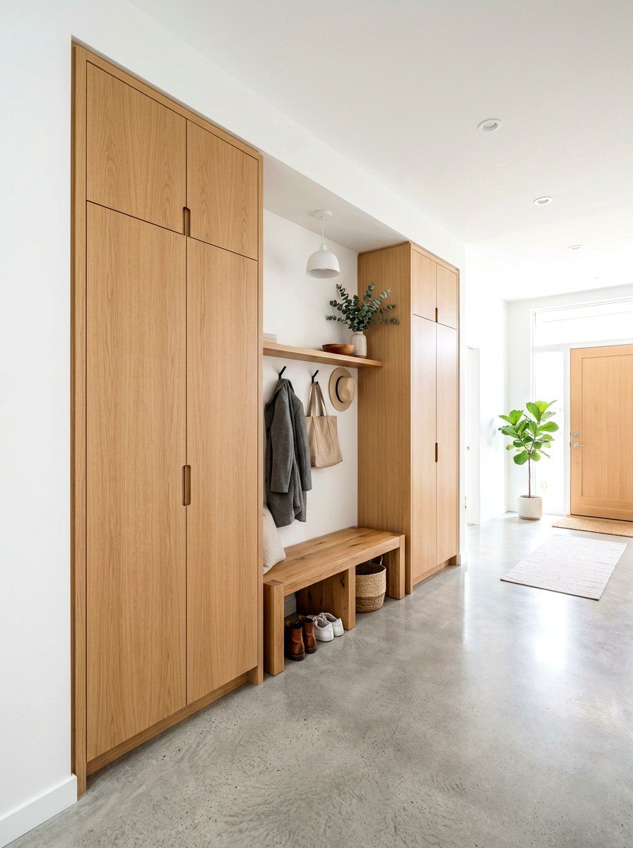 Minimalist Mudroom Cabinetry - 30 mudroom aesthetic ideas