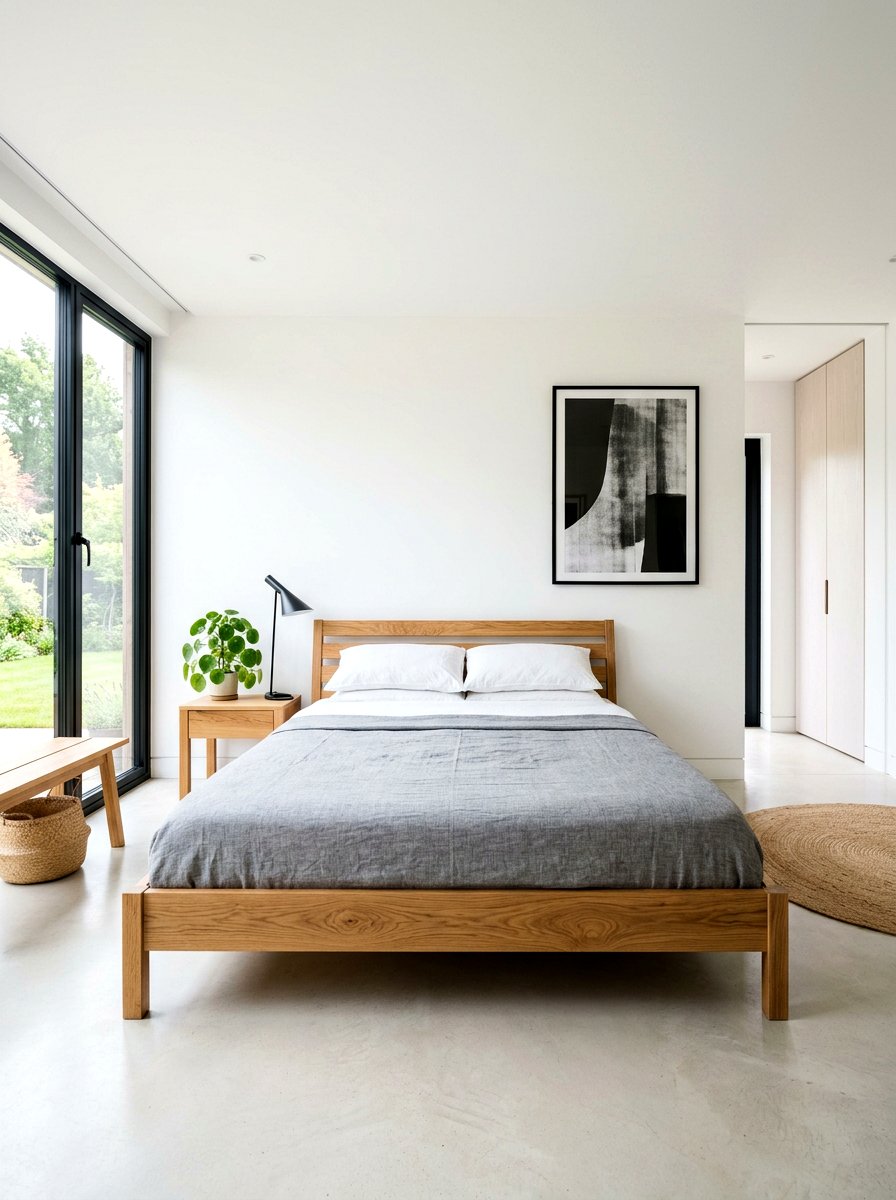 Minimalist Oak Platform Bed - 30 elevated bed styling bedroom ideas