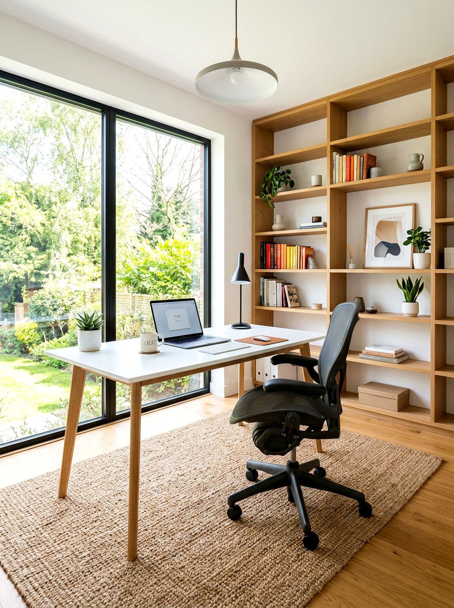 Minimalist Office Rug - 30 jute rug styling ideas