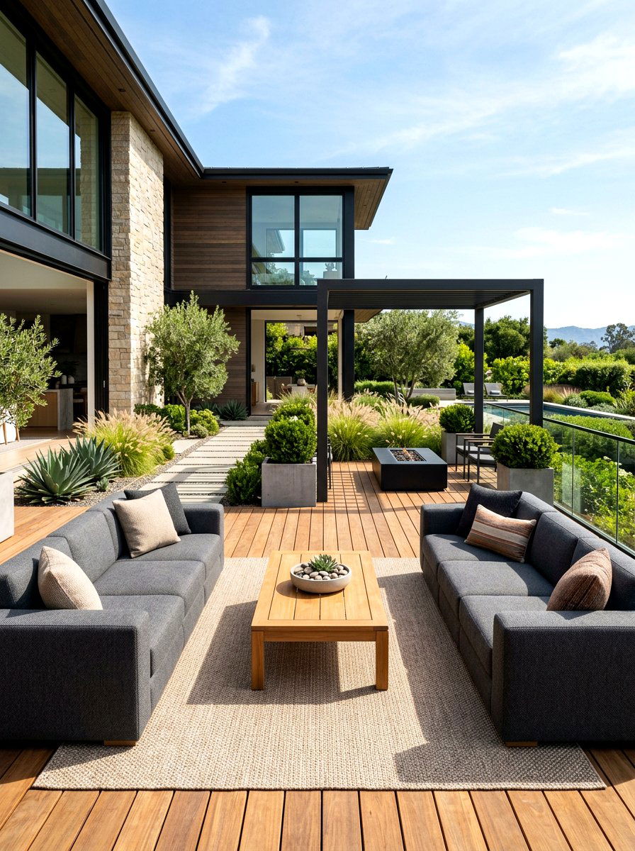 Minimalist Outdoor Living Room - 30 modern backyard ideas