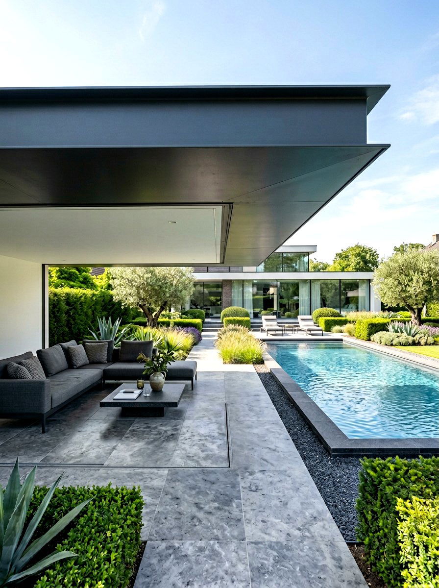 Minimalist Outdoor Pavilion - 30 pool cabana ideas