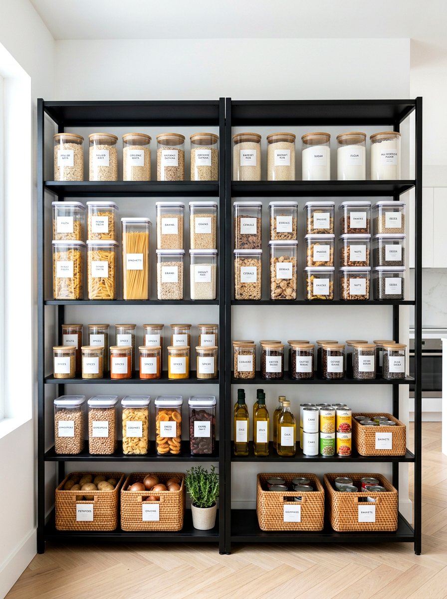 Minimalist Pantry Storage System - 30 pantry scullery combo ideas
