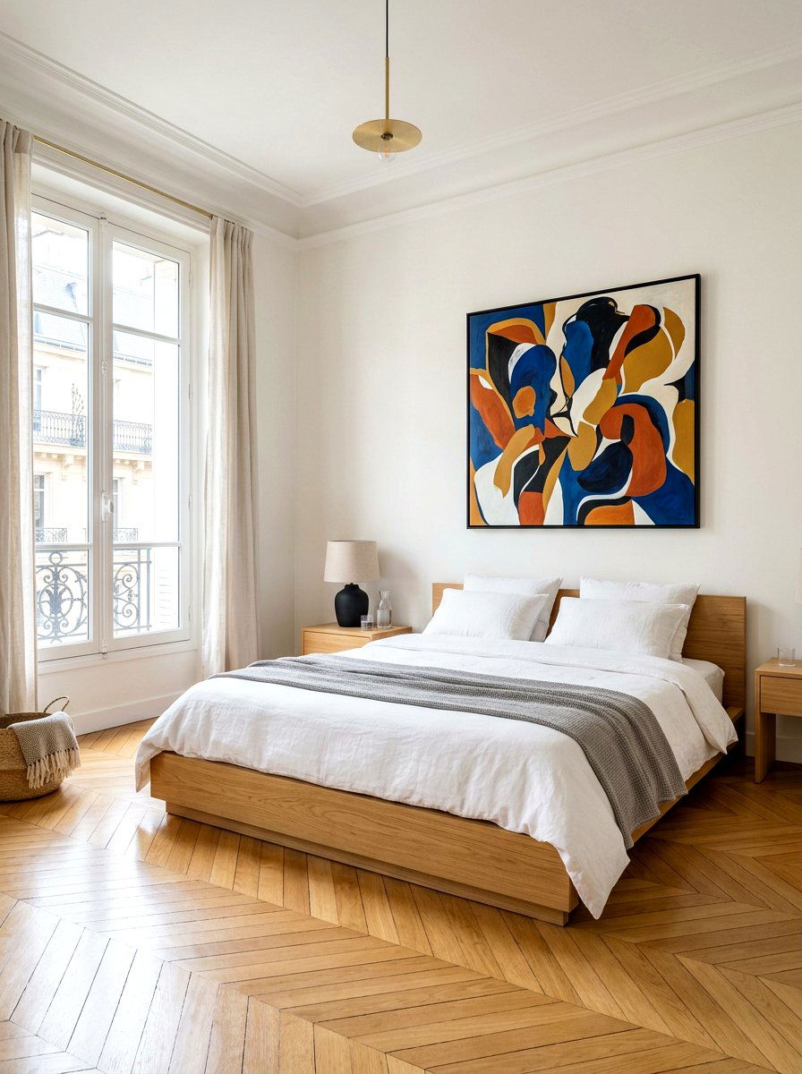 Minimalist Parisian bedroom - 30 Paris apartment bedroom ideas