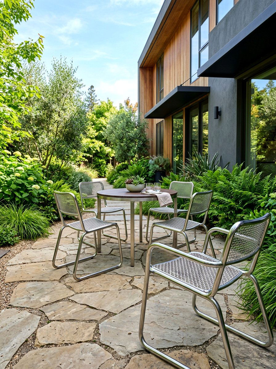 Minimalist Patio Chrome Chair - 30 chrome accent furniture ideas