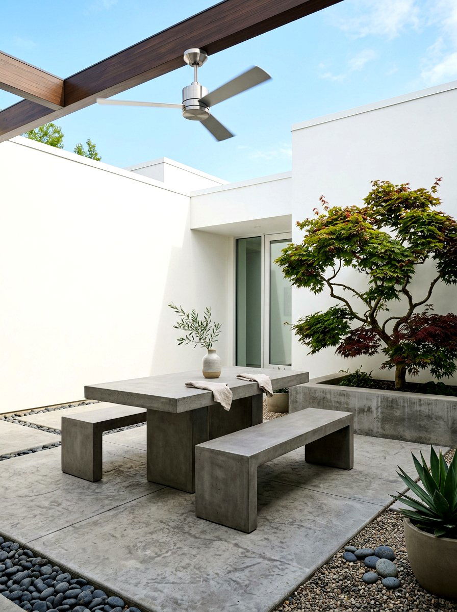 Minimalist Patio Fan - 30 outdoor ceiling fan patio ideas