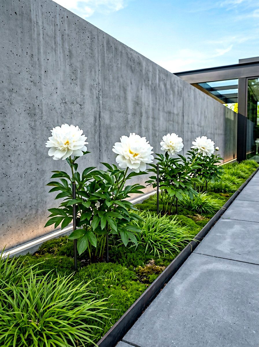 Minimalist Peony Layout - 30 peony garden ideas