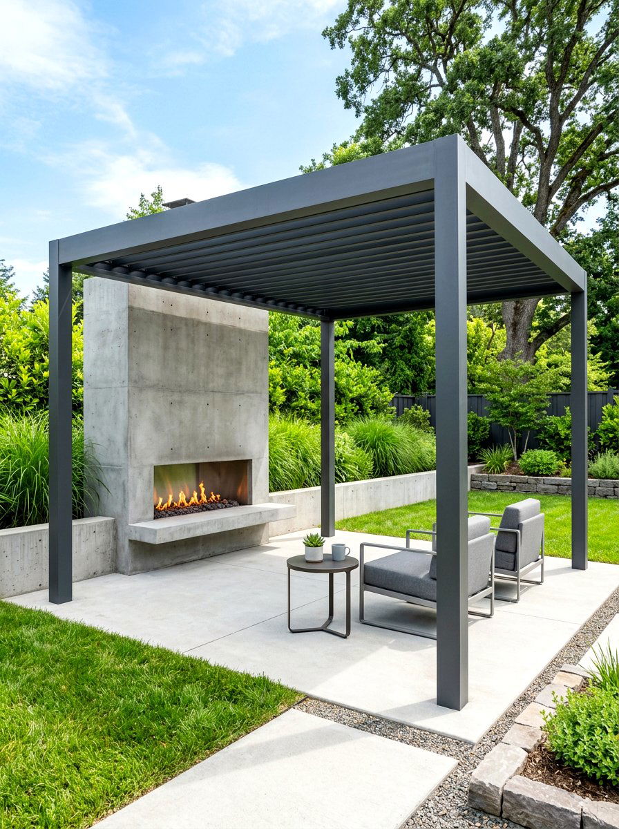 30 Pergola With Fireplace Ideas for Warm Outdoor Gatherings