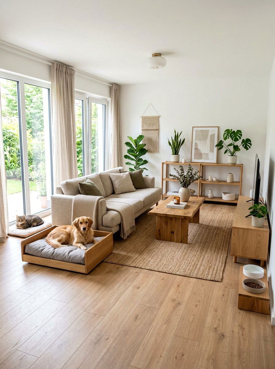 Minimalist Pet Friendly Living Room - 30 pet friendly sofa styling ideas