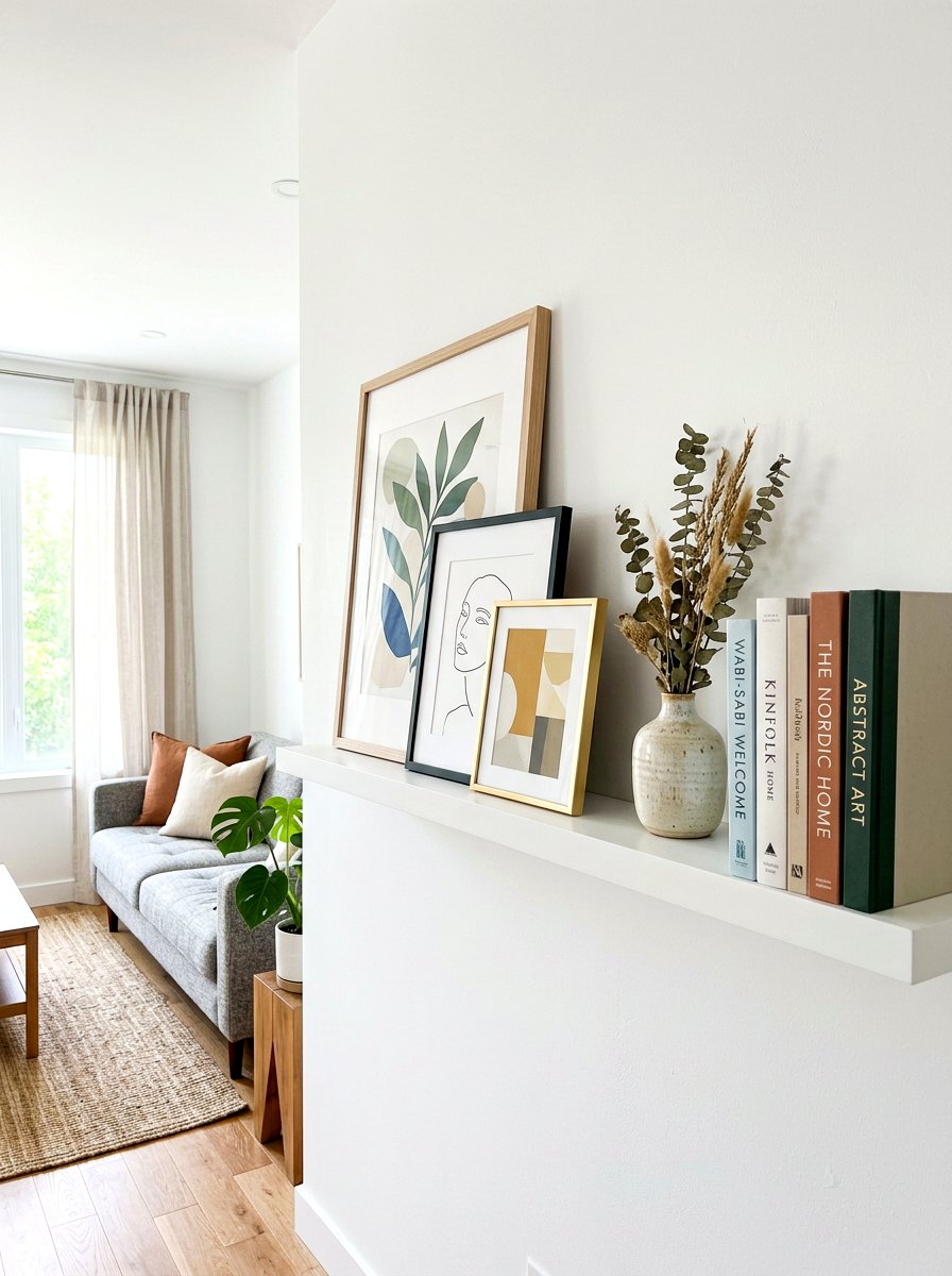 Minimalist Picture Ledge - 30 mood board wall ideas