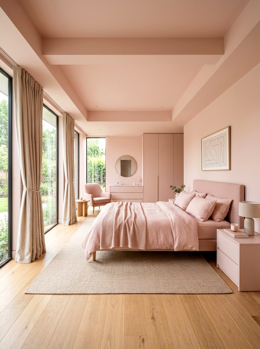 Minimalist Pink Bedroom - 30 blush and beige bedroom ideas