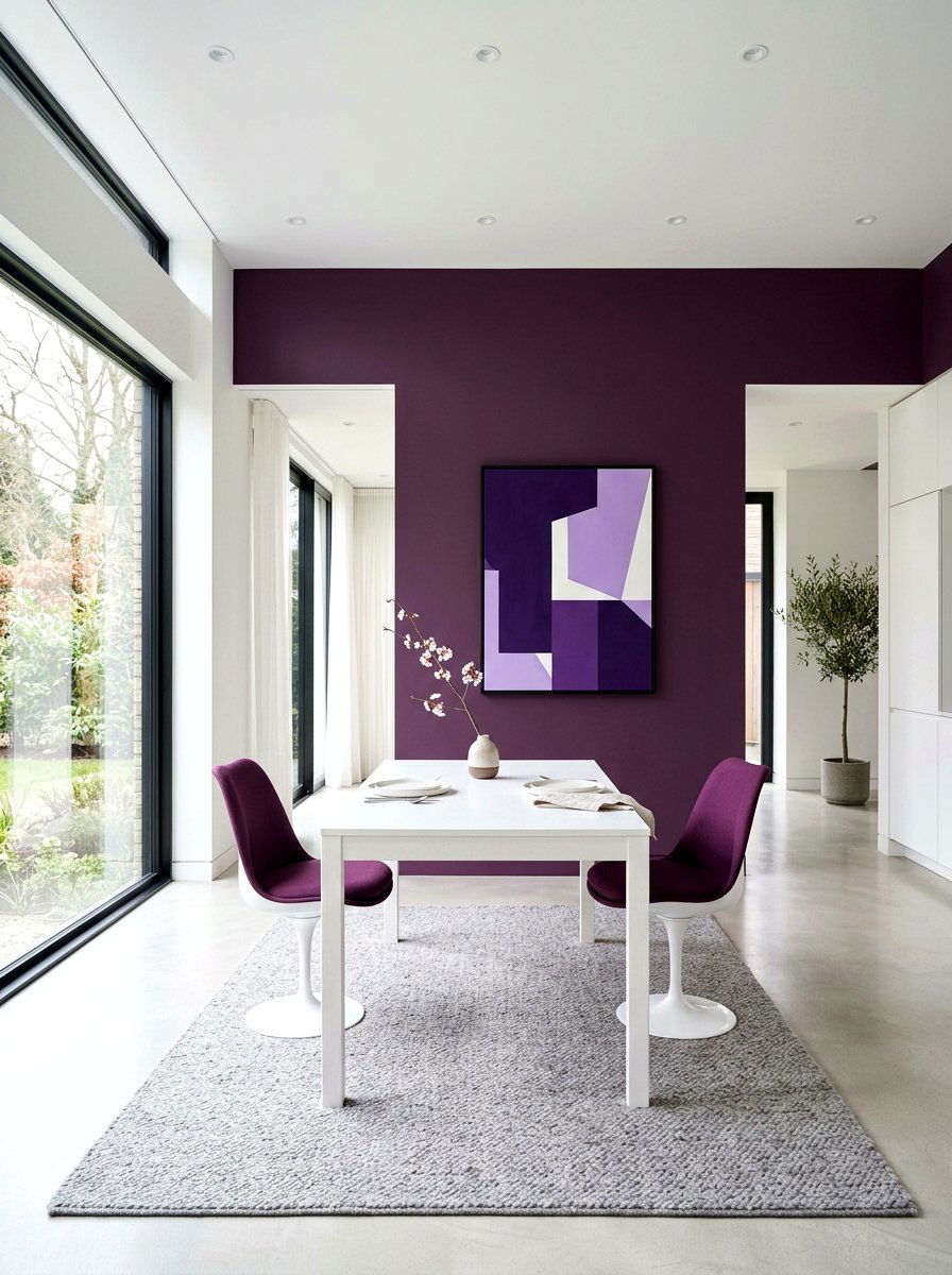 Minimalist Plum Dining Room - 30 plum dining room ideas