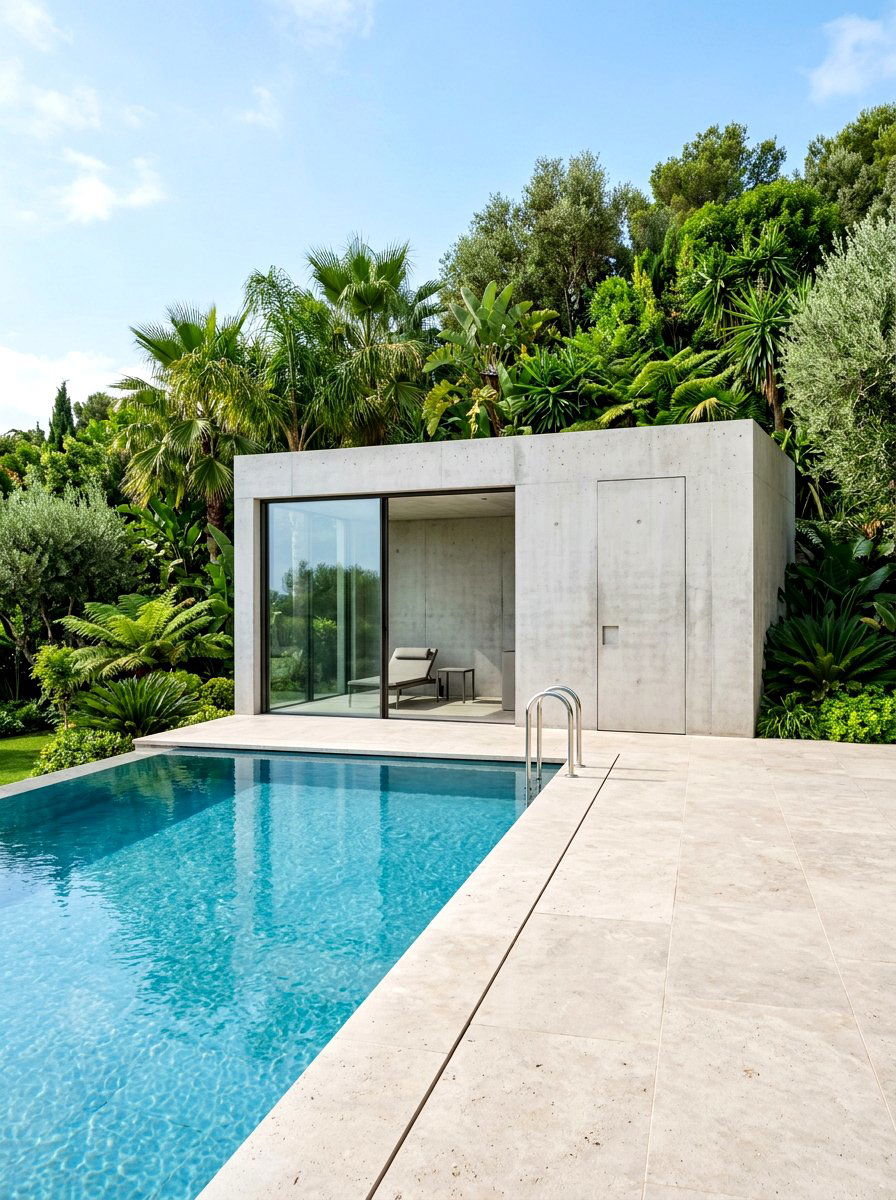 Minimalist Pool House - 30 pool house ideas