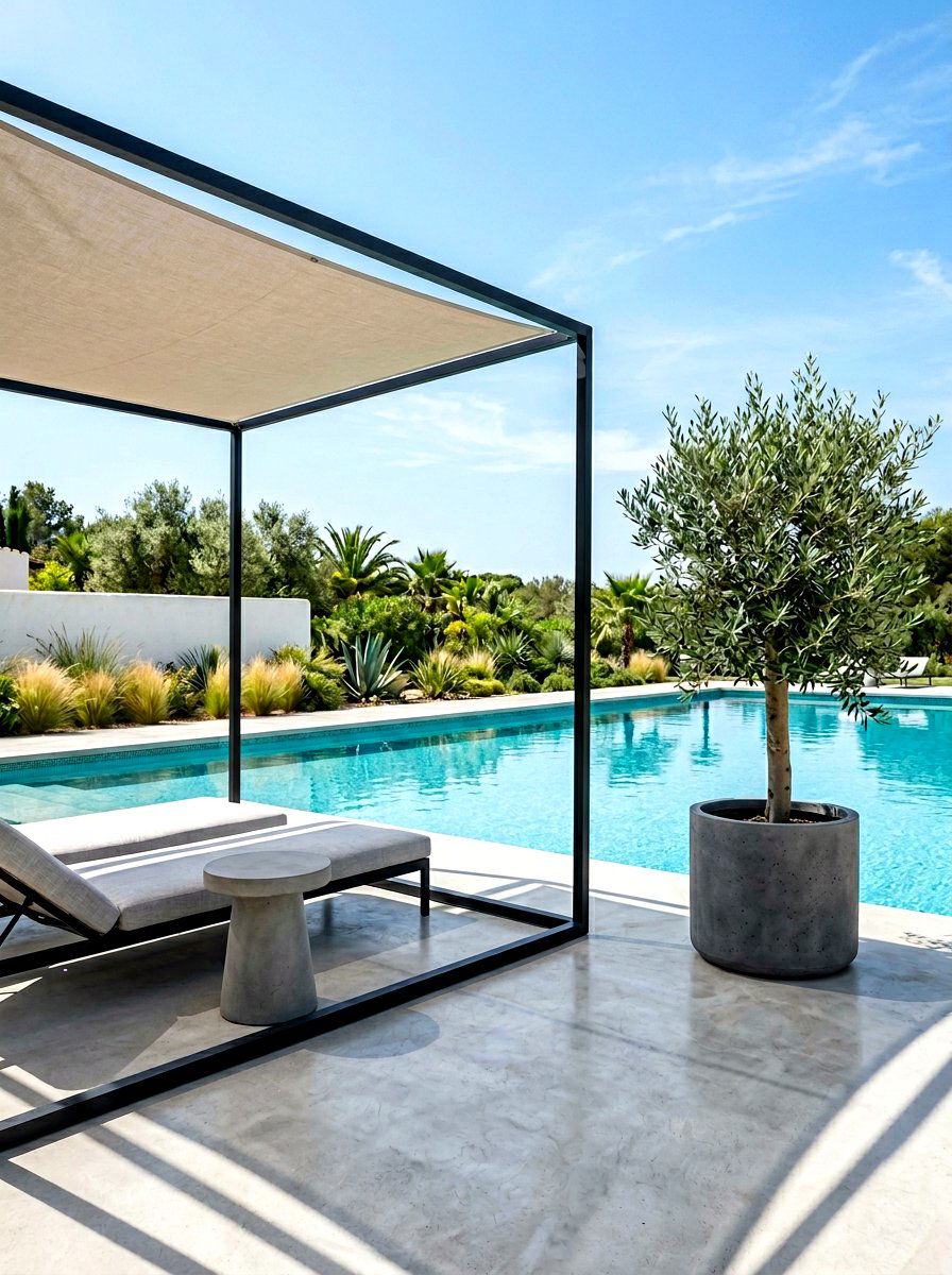 Minimalist Poolside Retreat - 30 cabana lounge ideas