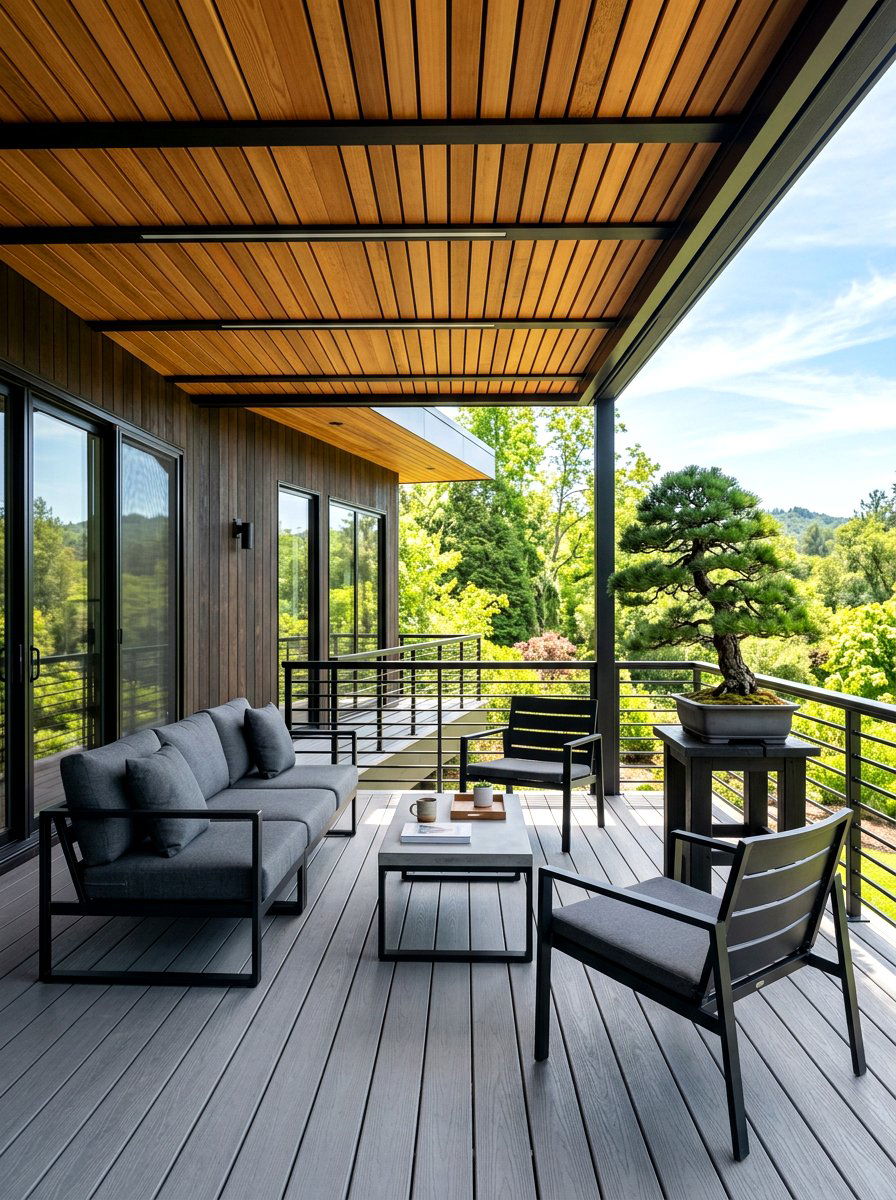 Minimalist Porch Deck - 30 covered deck dining ideas