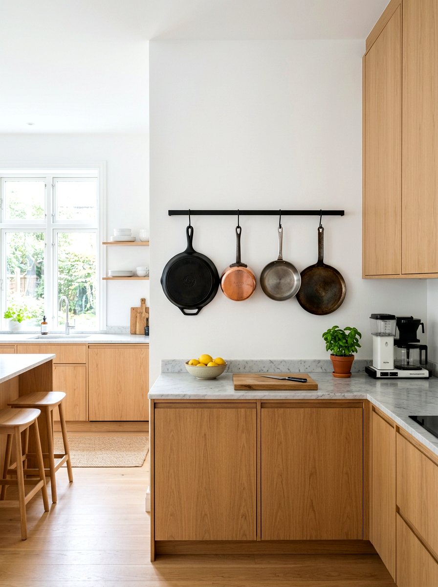 Minimalist Pot Rack - 30 ceiling pot rack ideas
