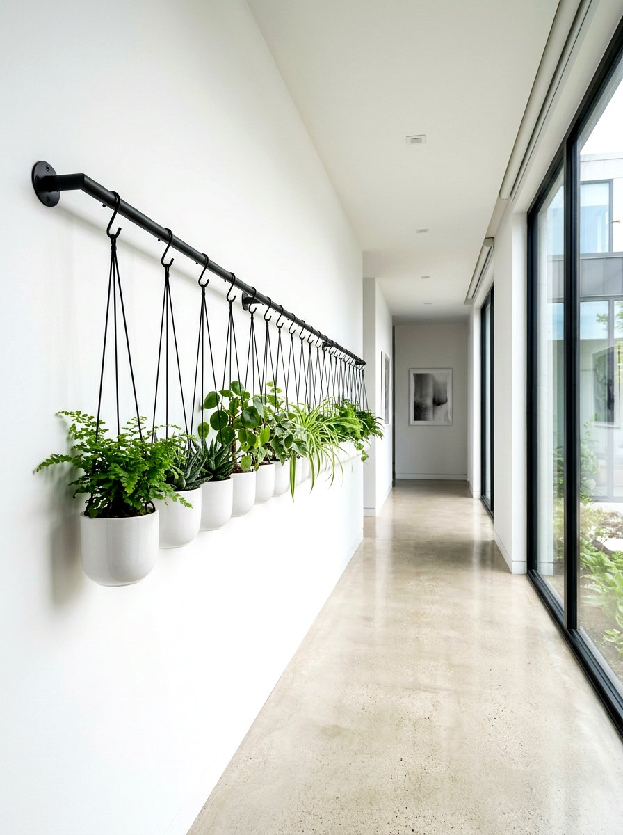 Minimalist Rail Vertical Garden - 30 indoor vertical garden ideas
