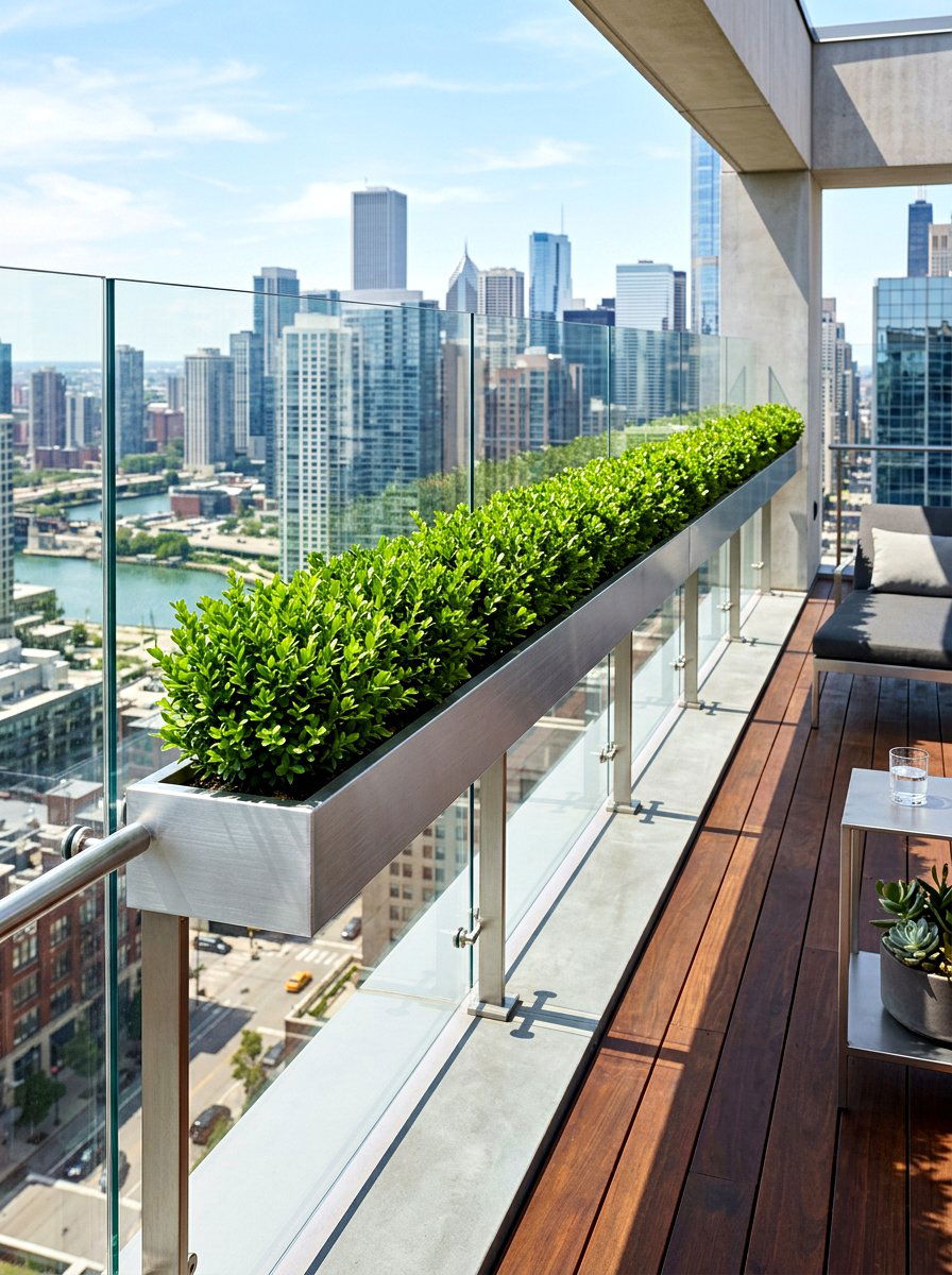 Minimalist Railing Planter Bar - 30 deck railing planter ideas