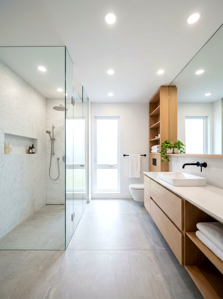 Minimalist Recessed Lighting Layout - 30 bathroom lighting ideas