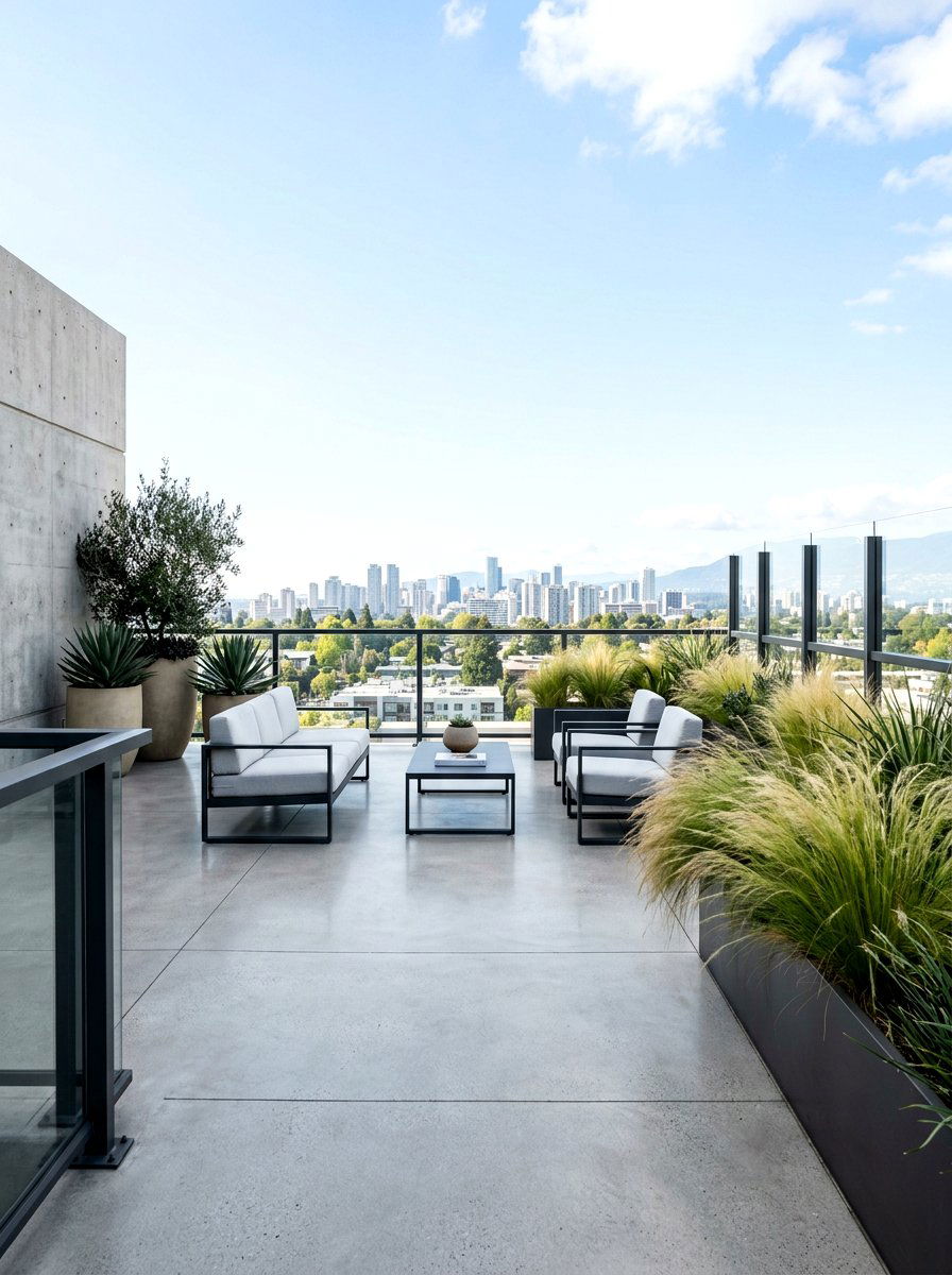 Minimalist Rooftop Patio - 30 rooftop patio garden ideas