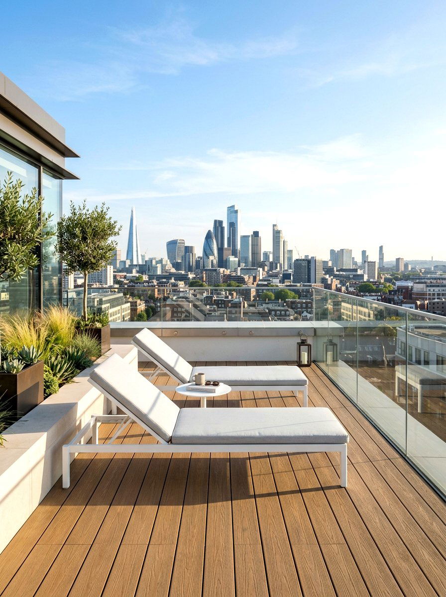 Minimalist Rooftop Terrace - 30 modern patio ideas