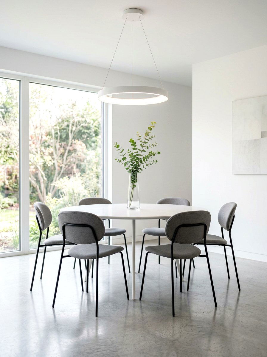 Minimalist Round Dining Space - 30 round dining room ideas