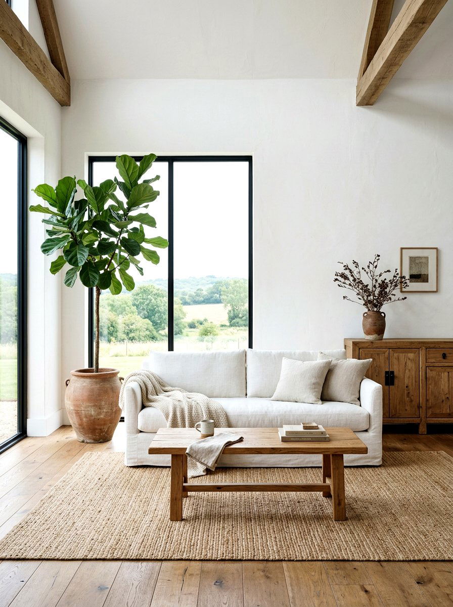 Minimalist Rustic Decor - 30 rustic farmhouse living room ideas