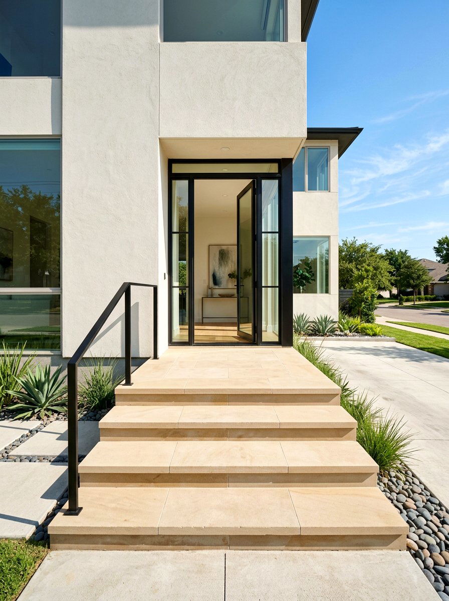 Minimalist Sandstone Stoop - 30 brownstone stoop ideas