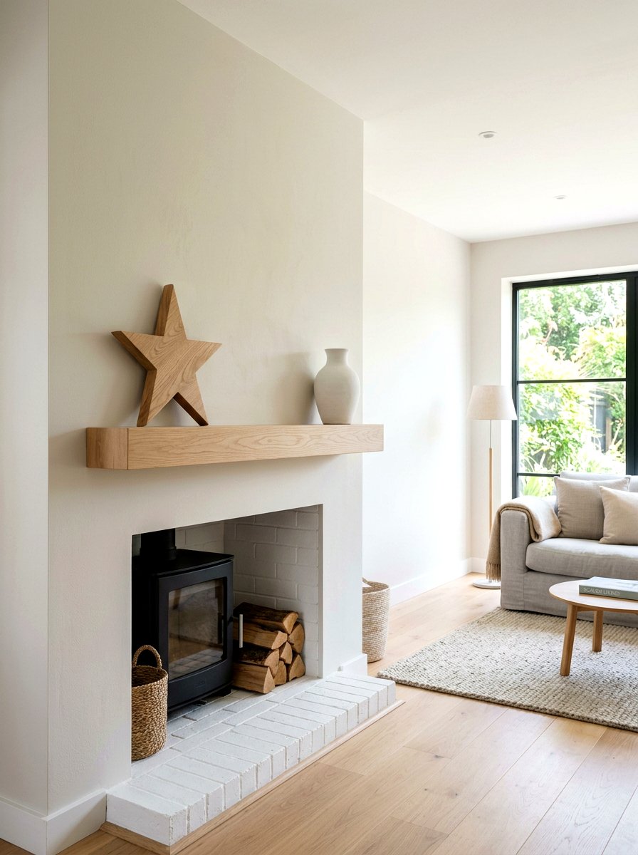 Minimalist Scandi Mantel - 30 winter mantel decor ideas