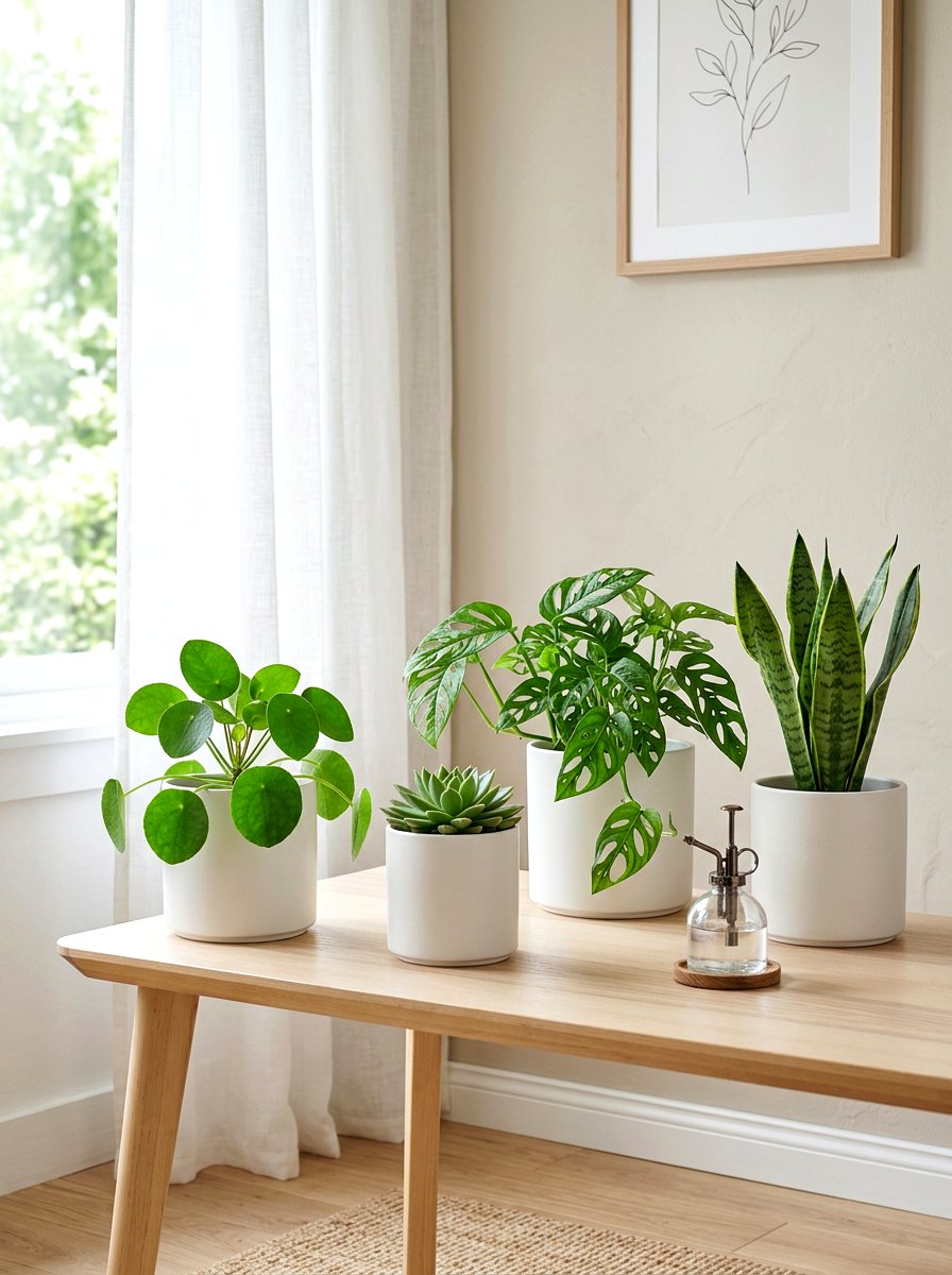 Minimalist Scandi White Pot Scene - 30 small planter ideas