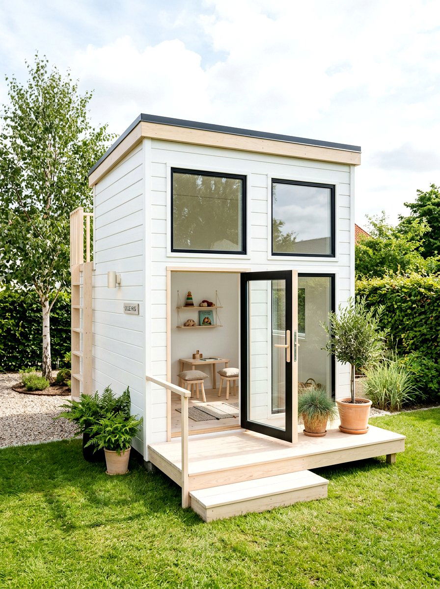 Minimalist Scandinavian Playhouse - 30 playhouse ideas