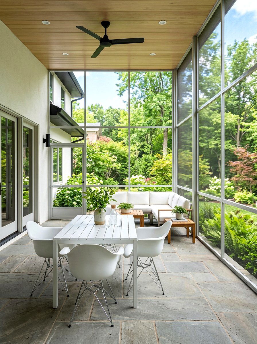 Minimalist Screened In Deck - 30 screened patio enclosure ideas