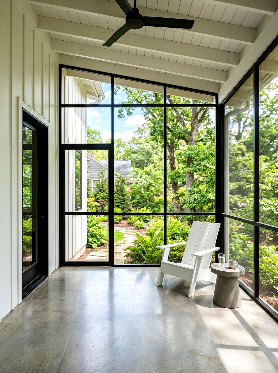 Minimalist Screened Porch - 30 screened porch ideas