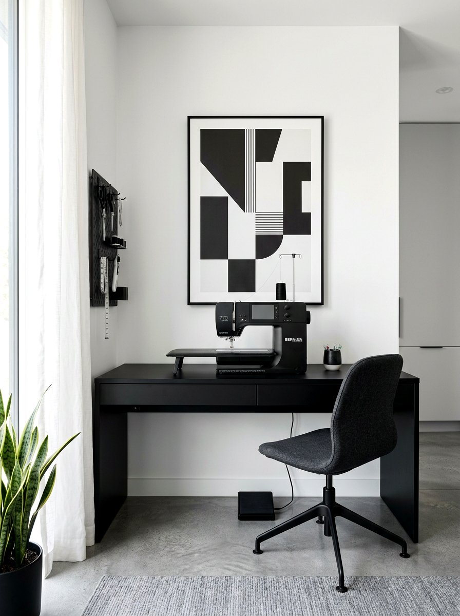Minimalist Sewing Nook - 30 sewing nook ideas