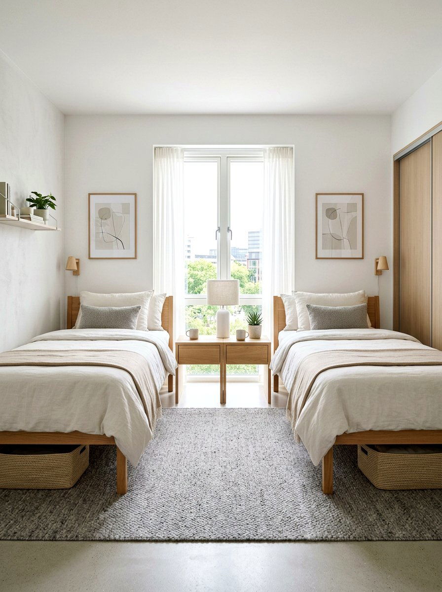 Minimalist Shared Bedroom - 30 minimalist bedroom ideas