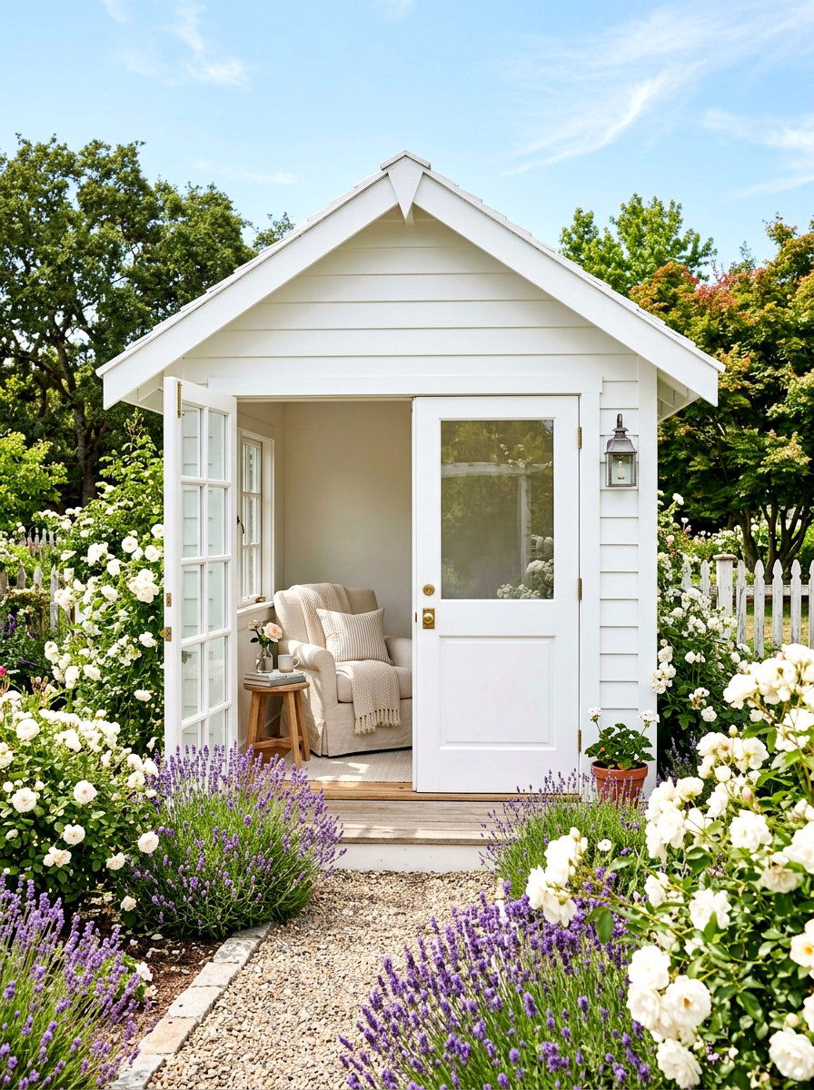 Minimalist She Shed - 30 backyard studio shed ideas