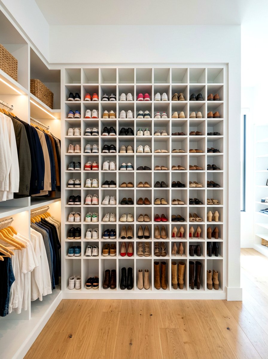 Minimalist Shoe Cubby - 30 shoe closet ideas