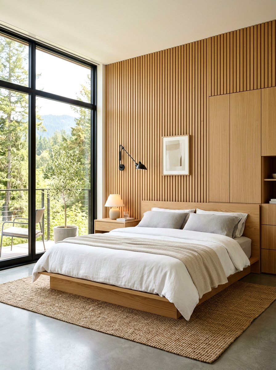 Minimalist Slat Wall Design - 30 slat wall headboard ideas