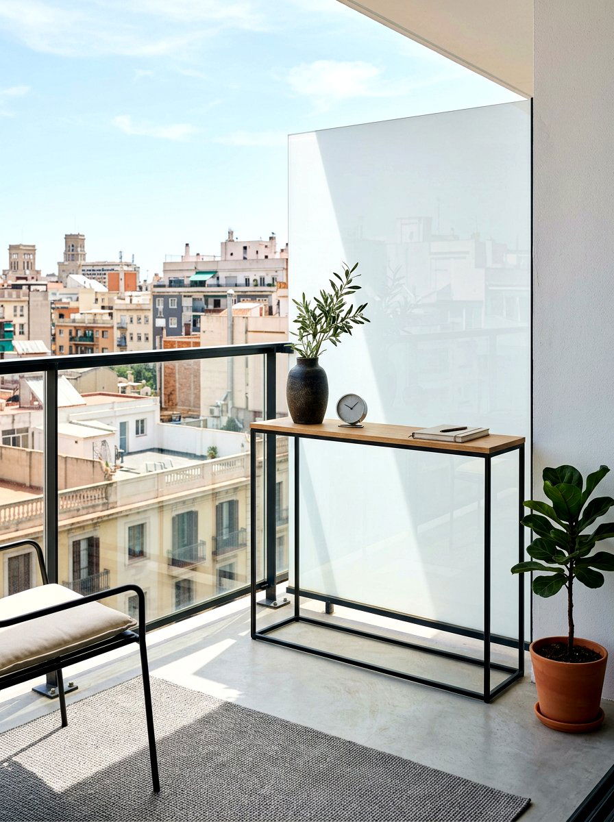 Minimalist Slim Console - 30 outdoor buffet table ideas