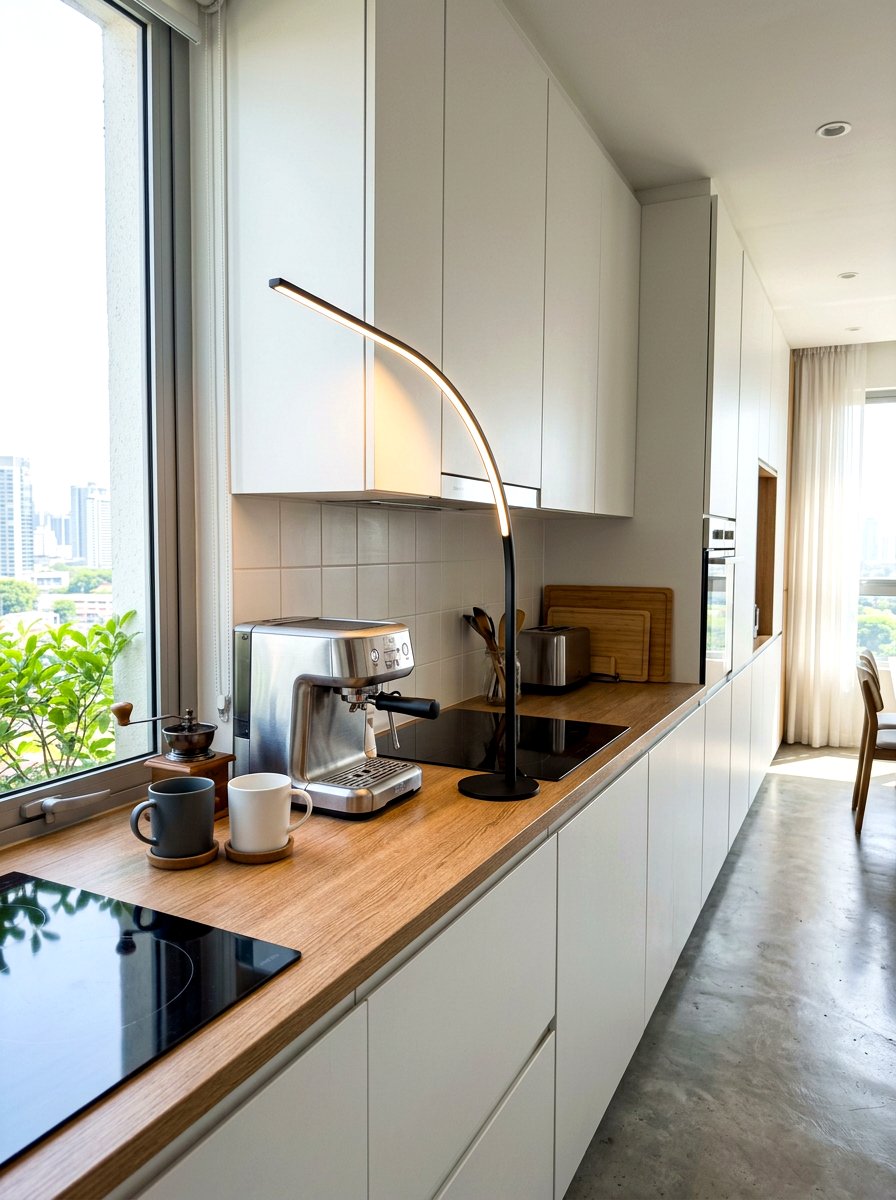 Minimalist Slim Lamp - 30 mini lamp kitchen ideas