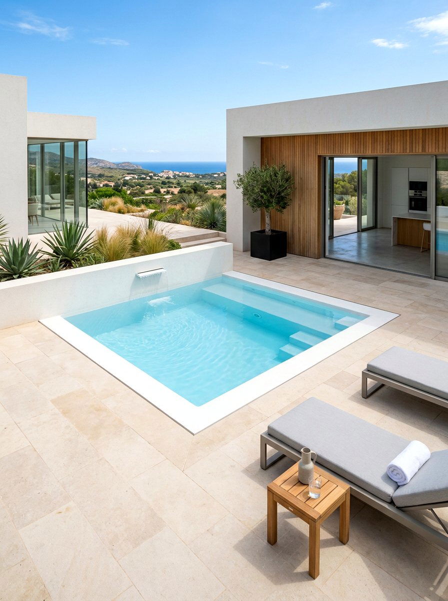 Minimalist Square Spa Pool - 30 spa pool backyard ideas