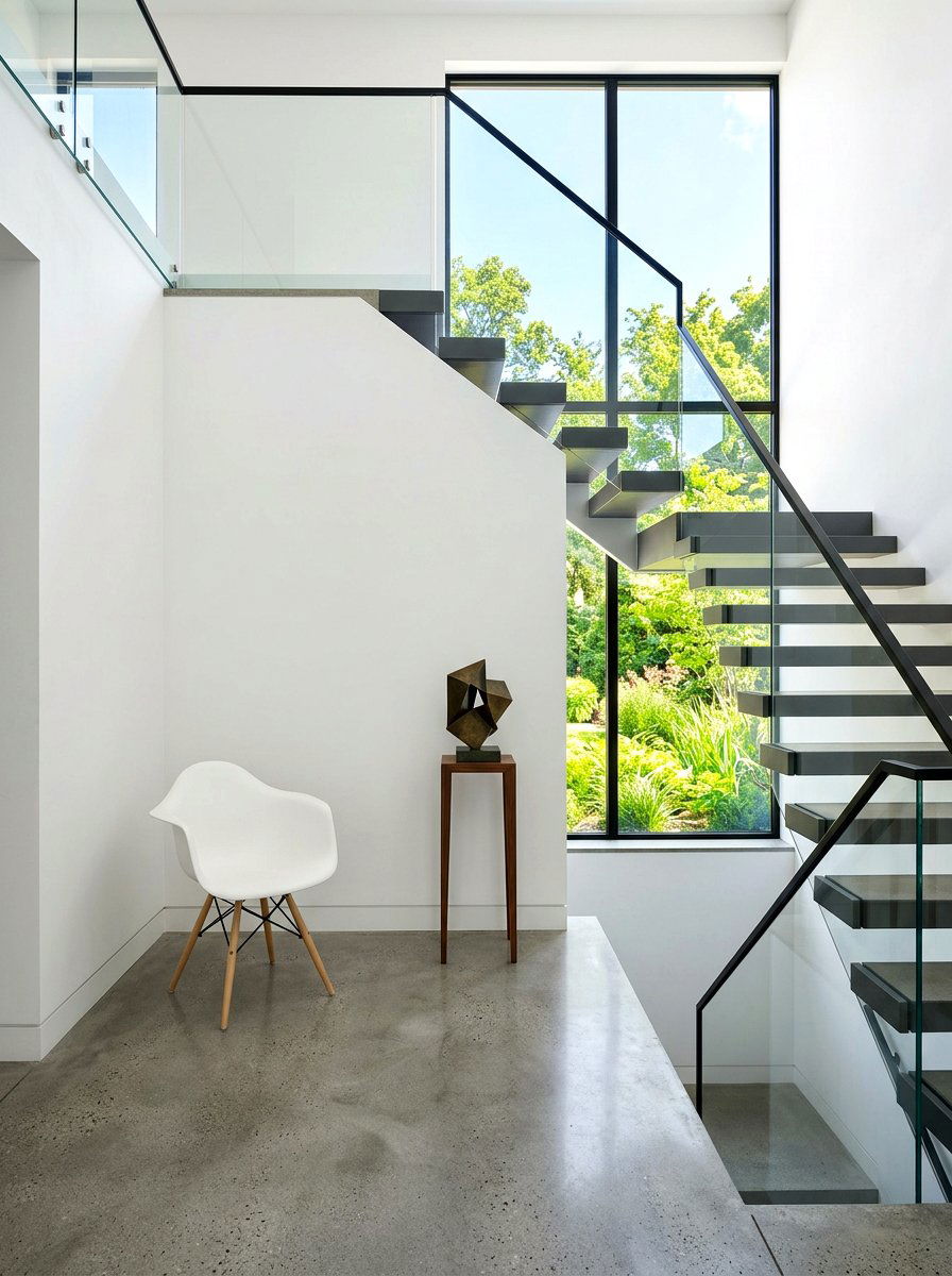 Minimalist Stair Landing - 30 stair landing ideas