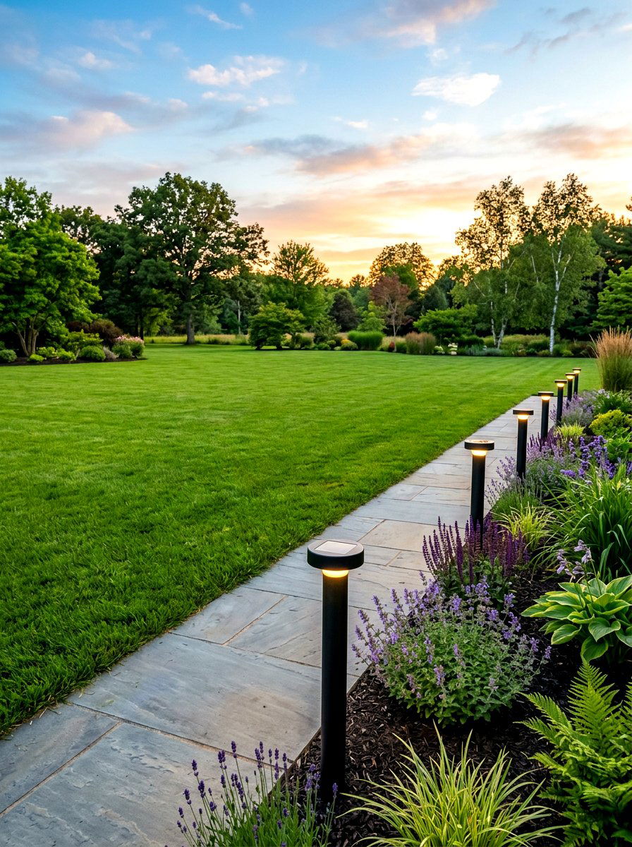 Minimalist Stake Solar Lights - 30 solar path lantern ideas