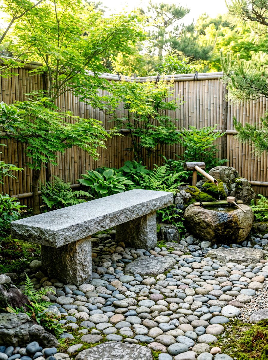 Minimalist Stone Bench - 30 terrace seating ideas
