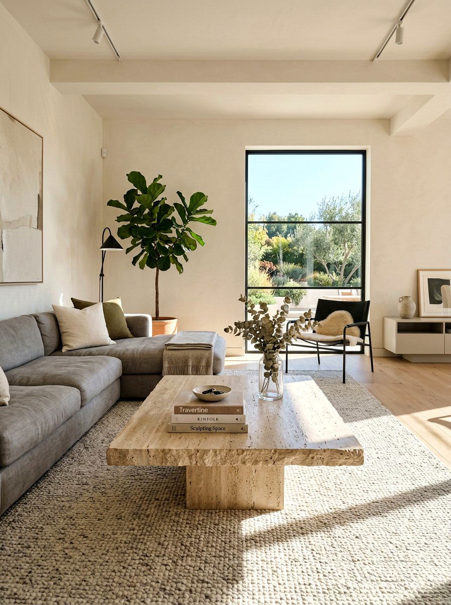 Minimalist Stone Coffee Table - 30 dune inspired decor ideas