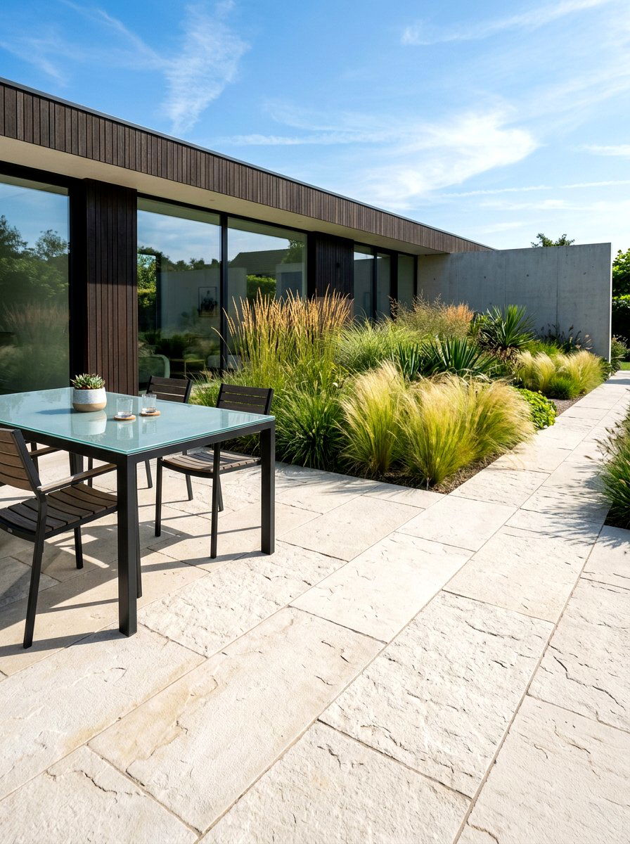 Minimalist Stone Pavers - 30 courtyard patio ideas