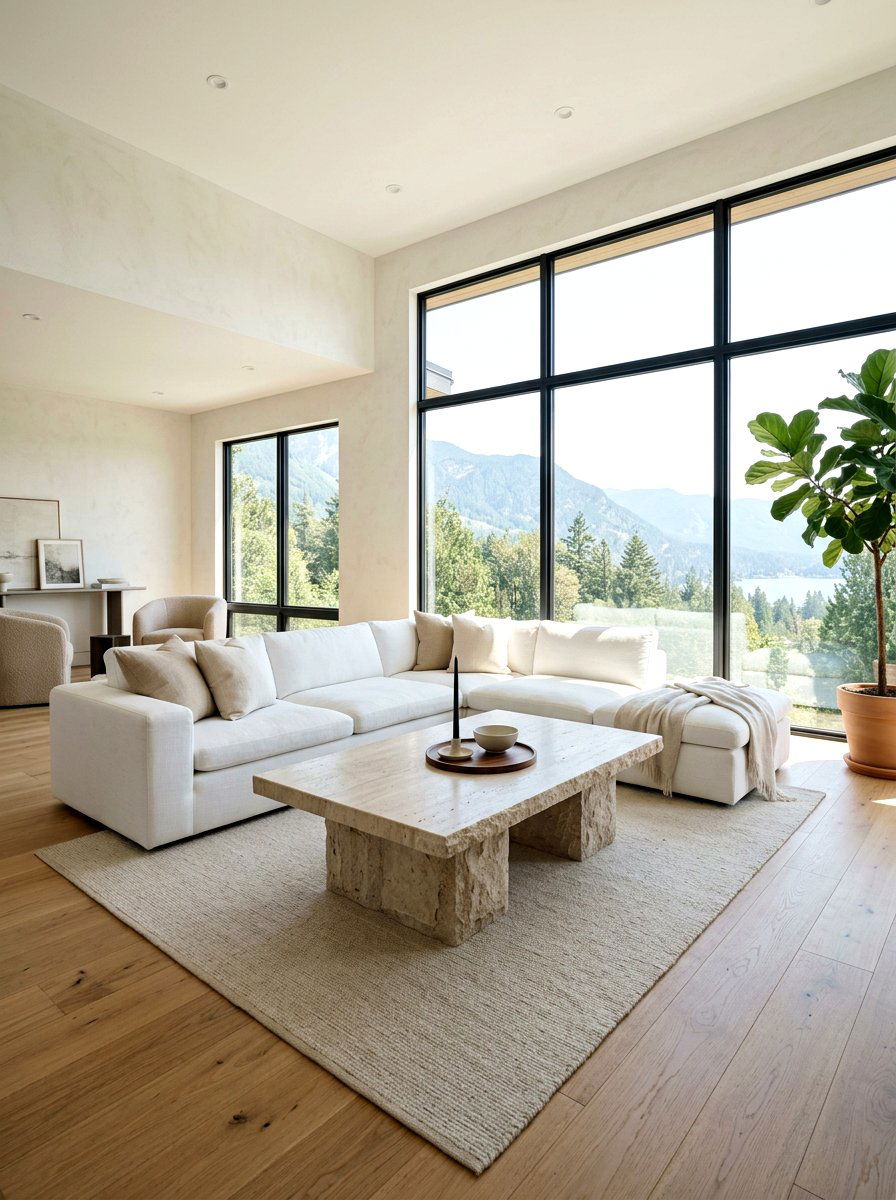 Minimalist Stone Plinth Coffee Table - 30 stone coffee table ideas