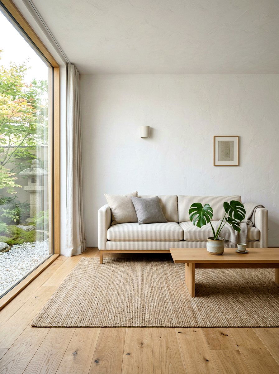 Minimalist Stripe Sofa - 30 statement stripe sofa ideas